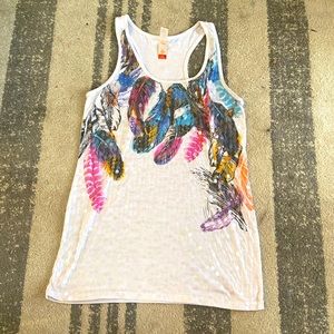 White Shimmey Tank Top